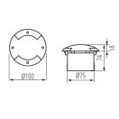 Kanlux 7281 ROGER DL-2LED6 talajlámpa szürke ("A++"-"A" energiaosztály)