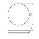 Kanlux VARSO LED 24W-NW-O lámpa, semleges fehér, 4000K, 2280lm, IP54 ("A++"-"A" energiaoszt.) 26445