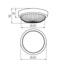 Kanlux 8050 SANGA DL-100 lámpa E27 kerek, IP44 ("A++"-"E" energiaosztály)