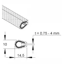 Niedax élvédő szalag fém csatornához 14.5x10 RKBA10