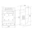 Pronutec BTHC NH-2 400A Vízszintes szakaszoló biztosító aljzat panelre szerelhető
