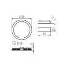 Kanlux 27221 ROUNDA V2LED6W-NW-SN lámpa szatén nikkel, 6W, 300lm, 4000K, neutrál fehér