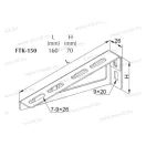 BAKS 150 fali konzol 150mm