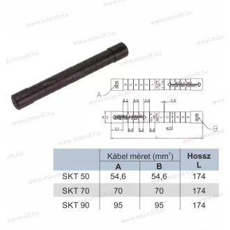   OMU system SKT50 sárga, előre szigetelt krimpelhető kábeltoldó préshüvely 50mm2 alu vezetékhez SKT 5