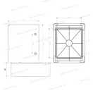 UVPB-5040A 500x400x180mm átlátszó ajtós UV álló kültéri műanyag elosztószekrény, halogénmentes, IP65