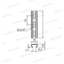 OMU C-profil sín perforált 35x18x2mm nyílásszélesség 16,5mm tűzihorganyzott acél 2m/szál