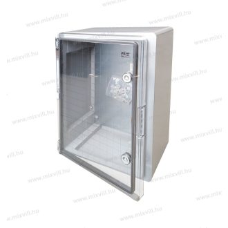   UVPB-7050A 700x500x250mm UV álló kültéri műanyag elosztószekrény, halogénmentes, IP65, ABS, átlátszó