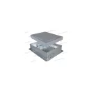 CAT Padlódoboz-perem 21 modulos 450x360x95-125mm RB37-U 28781