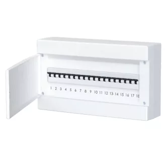   Omu system MLF18 PW 18 modulos falon kívüli lakáselosztó fehér ajtóval.