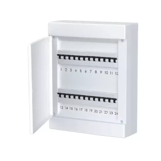   Omu system MLF24 PW 24 modulos falon kívüli lakáselosztó fehér ajtóval.