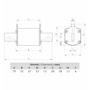 OMU system OM NH00 100A gG késes biztosítóbetét 500V ~120kA