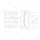 Omu system OMR10 "A" típus 4 pólusú 100A 100mA FI relé A típus 10kA OMR104A10001