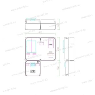   PVT 6075 VFm-SZ egy felhasználói helyes V63.80A vezérelt mérés szabadvezetékes, felületre szerelt ki