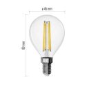Led izzó E14 kisgömb 3,4W filament 470lm 2700K 320° átlátszó 3 év garancia Emos ZF1D22