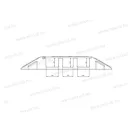 R-900-3 csatornás kábeltaposó, lefúrólyukakkal, kábelhíd, 900x500x70mm 0548 R9003