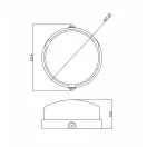 OMU Lighting Sandra MKG100E27 fali mennyezeti üvegburás kerek lámpatest E27 foglalat max. 100W IP44