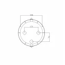 OMU Lighting Sandra MKG100E27 fali mennyezeti üvegburás kerek lámpatest E27 foglalat max. 100W IP44