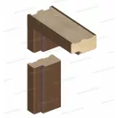Ajtótok 900x2100mm ajtóhoz bal nyitásiirányhoz blokktok 90mm B597 Klasszikus Dió