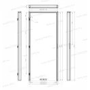 Ajtótok 900x2100mm ajtóhoz bal nyitásiirányhoz blokktok 90mm B597 Klasszikus Dió