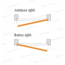 Klasszikus dió 900x2100mm jobboldali nyitasi irány dekorfóliás ajtólap B587