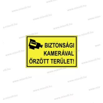  Biztonsági kamerával örzött terület! A5 méretű, MATRICA VET083004