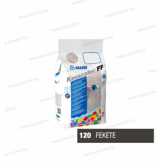   MAPEI Keracolor FF Flex 2kg 120 (fekete) cementkötésű fugázóhabarcs 6mm fugaszélességig 5N12028AU