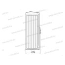 XBS OT DIN2 lábazati szekrény 342 mély, DIN szabványos, ferde tető,+lábazat,+kilincs 1120x874x342mm