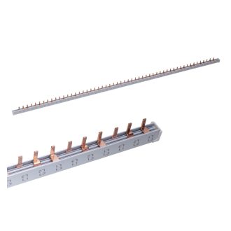   OMU System BB063-3P-I-100 Fázissín 63A tüskés 3 pólusú 10mm2 18x3 54 modul 1000mm szigetelt