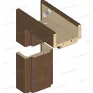 Ajtótok B637 antracit tölgy 750x2100mm állítható C 120-139 mm bal