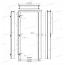 Ajtótok B637 antracit tölgy 750x2100mm állítható C 120-139 mm bal