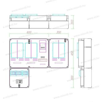   PVT 7590 Á-V-H Fm 80A-K egy felhasználási helyes M63.80A, V63.80A és H63.80A mérés, földkábeles, fel