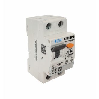   Omu system OMRB10 RCBO A típus 2 pólusú 6A B 0,03A FI relé + kismegszakító 10kA OMRB102A06B003