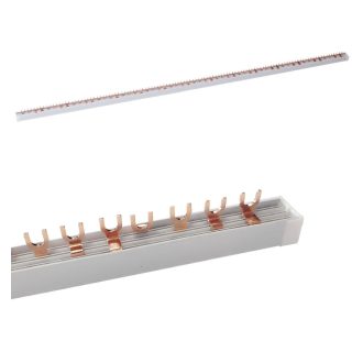   OMU System BB080-4P-U-100 Fázissín 80A villás 4 pólusú 16mm2 4x14 56 modul 1000mm u-típusú gyűjtősín