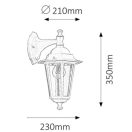 Rábalux 8201 Velence kült fali le E27 60W fehér IP43 ("A++"-"E" energiaosztály)