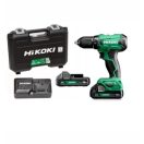Hikoki DV18DA akkus ütvefúró csavarozó 18V 2 db 2Ah akkumulátorral töltővel kofferben