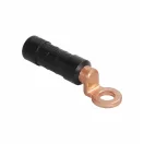 OMU system SKS 50 fekete előre szigetelt krimpelhető alu kábelsaru réz fejjel 50mm2 M12 SKS50