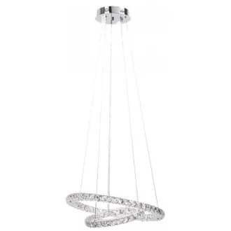   Rábalux 2442 Carrie függ. LED 36W, króm/átl. kristály ("A++"-"A" energiaosztály) kif.