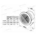 VENTS 150PF Ventilátor 24W 292 m3/óra