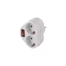 Emos P0063 Elosztó 2x2+f kapcsolós dugaljba dugható 16A