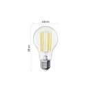 Emos Led izzó E27 A60 7,2W 1521lm 4000K filament izzószálís 5év garancia ZF5168