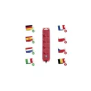 EMOS P14201 hosszabbító 10m 3x1,5mm2 eloszó kapcsolós IP44 piros fekete neoprém 4x2+F