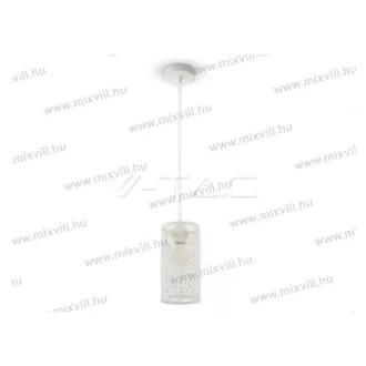   V-tac SKU-3826 matt fehér fém függeszték E27, max.60W mennyezeti lámpa