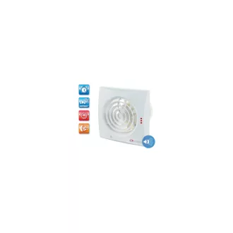   VENTS 100 Quiet TH Ventilátor időzítővel, páraérzékelővel 7,5W, 25dB, 97m3/óra IP45
