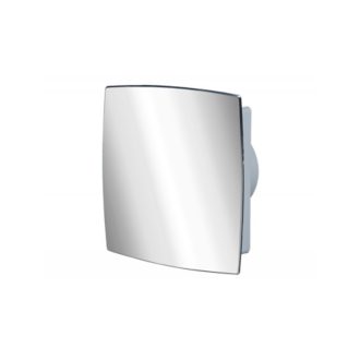   VENTS 100LDT Auto króm chrome ventilátor időzítő automata zsalu 93m3/h 18W 34dB zárt előlap