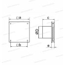 VENTS 100LDT Auto króm chrome ventilátor időzítő automata zsalu 93m3/h 18W 34dB zárt előlap