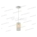 V-tac SKU-3826 matt fehér fém függeszték E27, max.60W mennyezeti lámpa