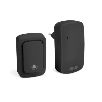   Delight 55345BK Digitális elem- és vezeték nélküli csengő 1 beltéri egységgel - Kinetic - fekete