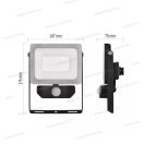 LED reflektor mozgásérzékelő 21W 1900lm 4000K természetes fény IP44 fekete 3 év garancia Emos ILIO