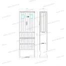 PVT-K-L Á-V Fm-SB lábazati villanyóra szekrény, földkábeles, fogyasztói főelosztóval, NH00 biztosító