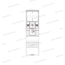 PVT-K-L Á-V Fm-SB lábazati villanyóra szekrény, földkábeles, fogyasztói főelosztóval, NH00 biztosító